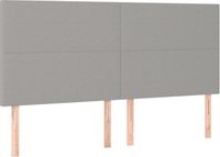 vidaXL Hoofdbord Lichtgrijs Stof 160x5x118/128 cm