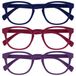 Opulize Pop 3 Stuks Retro Ronde Glad Mat Roze Purper Groen Mannen Vrouwen Leesbril Scharnieren Met Veer RRR2-456