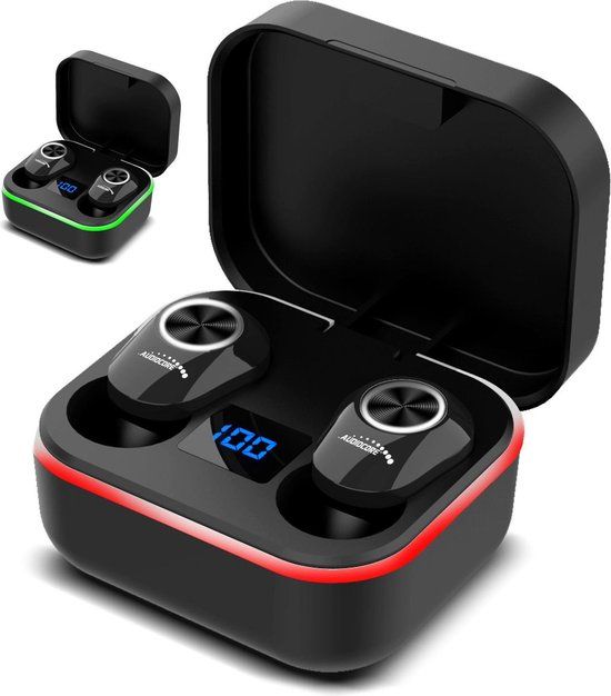 Audiocore AC580 TWS Bluetooth Koptelefoon met Laadstation - Zwart