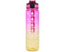 Unyqoos ® Bouteille de boisson sportive polyvalente de 1 litre avec citation de motivation et marqueur de temps pour l'hydratation