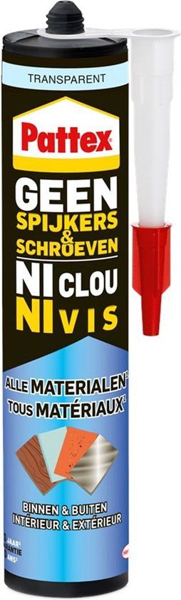 Pattex Montagekit Transparant - High Tack 300g - Montagelijm - Extreem sterk