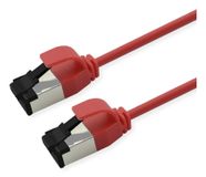 ROLINE câble de raccordement U/FTP Cat.8 (Classe I), mince, LSOH, rouge, 1,5 m