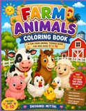 Cute Farm Animals Coloring Book for Kids Ages 5–10