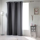 Wicotex Gordijn met ringen occult verduisterend 135x240cm polyester antraciet