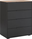 Vicco Betti Dressoir – 30 x 83.6 cm met 4 laden Antraciet/Sonoma