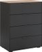 Vicco Betti Dressoir – 30 x 83.6 cm met 4 laden Antraciet/Sonoma