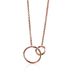 ZINZI zilveren collier rosé verguld ronde vormen 42-45cm ZIC1278R