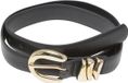 Urban Classics Chunky Multiple Loop Synthetic Leather Belt - Black/Gold - S/M