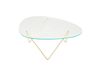 GUBI Pedrera Table basse Laiton semi-mat-verre structuré transparent