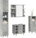 Maison Exclusive - Ensemble de meubles de salle de bain 4 pcs gris béton