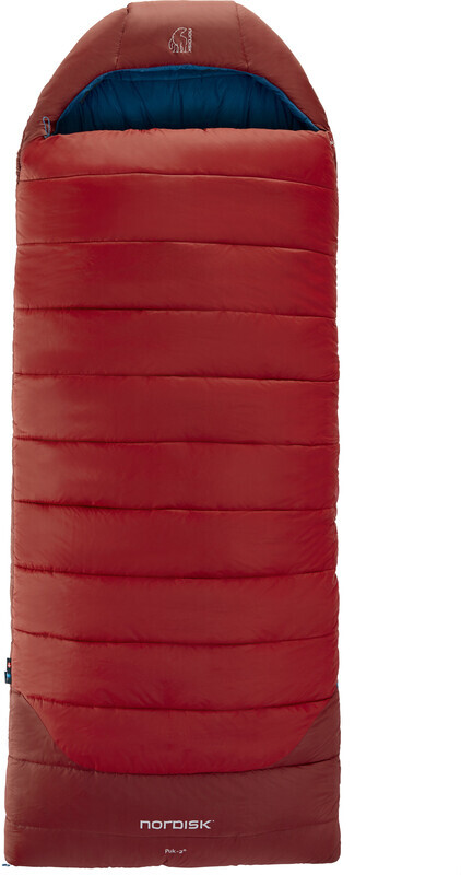 Nordisk Nordisk Puk -2 Blanket Sleeping Bag M, rood/blauw  2023 Synthetische Slaapzakken
