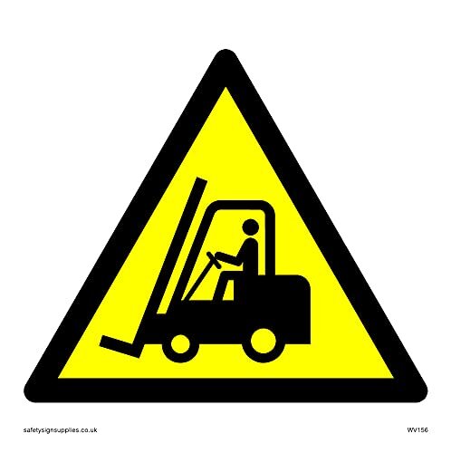 Viking Signs Pack van vijf - Vork Lift Truck Symbool Alleen Teken - 100x100mm - S10