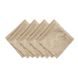 Elrene Damast servet, polyester, taupe, 17" x 17" (Set van 4)