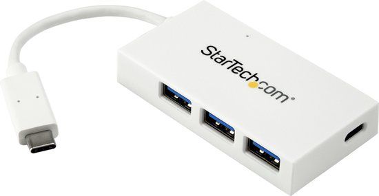 Startech HB30C3A1CFBW USB Hub - 3x USB 3.0, 1x USB-C - Wit
