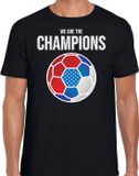 Bellatio Decorations USA EK/ WK supporter t-shirt - we are the champions met USA voetbal - zwart - heren - kleding / shirt S