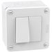 BTICINO IDROGO installatieoplossingen wit S28402W1F Box IP40 2 modules - met schakelaar + verkeerde pool