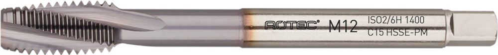 Rotec HSSE-PM 1400 Machinetap DIN 376C/15° M12 TiCN - 347.1200C