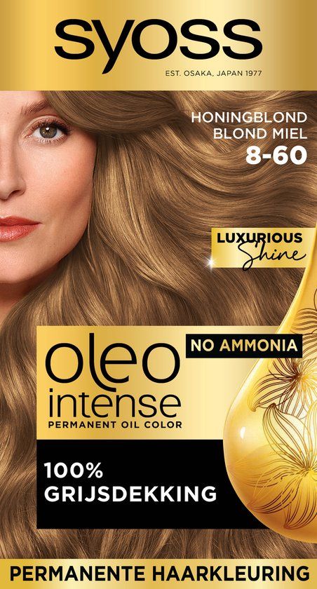Syoss Oleo Intense 8-60 Honingblond Permanente Haarverf - 1 stuk