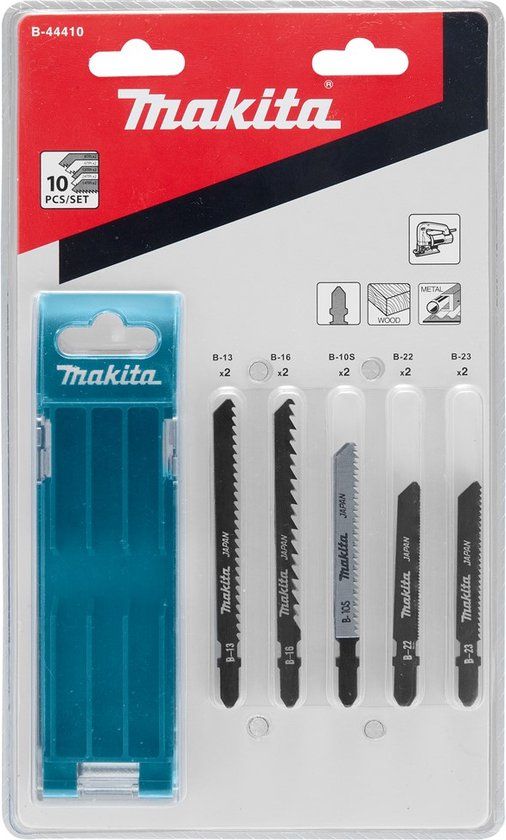 Makita B-44410 10-delige Decoupeerzaagblad Set - Hout / Metaal