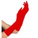 Widmann Lange geplooide handschoenen, volwassen vrouw, jaren 20, 30, Burlesque, Drag Queen, She-Devil, Carnaval, 40 cm, één maat, rode kleur