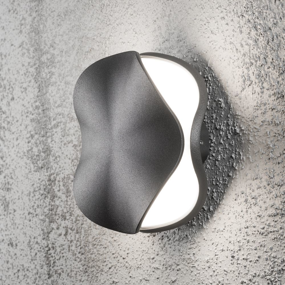Konstsmide Outdoor Wall Light - Anthracite/Grey - 350 lm - LED - IP54