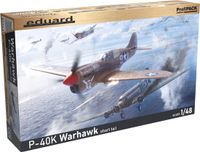Eduard Modelbouwpakket Vliegtuigen - 82243 Curtiss P-40K Warhawk Short Tail - ProfiPACK Edition - Amerikaans Jachtvliegtuig Plastic - 1:48 - Modelbouw