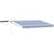 vidaXL Auvent solaire extensible électrique bleu et blanc 3,5 x 2,5 m