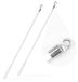 Solidchoice - 43cm Blanc Tige de store en fibre de verre avec crochet