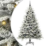 vidaXL Sapin de Noël artificiel pré-illuminé avec set de boules vert 210 cm