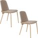 Zuiver Clip Eetkamerstoelen Beige - Set van 2