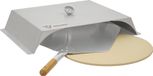 BBQ-Toro set à pizza en acier inoxydable avec thermomètre, pierre à pizza et pelle, couvercle à pizza pour grills à gaz