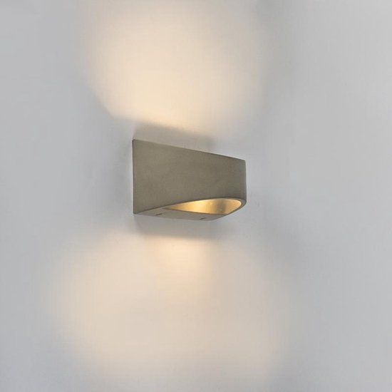 QAZQA Adelaide - Concrete Wall Lamp - Gray - G9 - Indoor - 1 Light