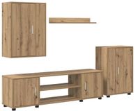 vidaXL TV-meubelset Artisan Eiken Bewerkt Hout