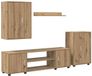 vidaXL meuble TV Artisan Chêne Bois ouvragé