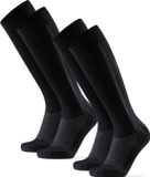 DANISH ENDURANCE Compressiekousen Dames & Heren - 21-26 mmHg - Zwart/Grijs - Maat 39-42 - 2 paar