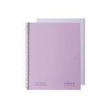 Navigator Schoolschrift A4 | geruit 5 x 5 | extra stevige omslag | lavendel | gekleurde rand | 80 g papier | 80 vellen microgeperforeerd 4 gaten | spiraalbinding | premium kwaliteitspapier schrijven