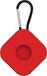 By Qubix Qubix AirTag case square series - siliconen sleutelhanger met ring - rood