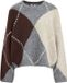 WE Fashion Dames oversized gebreide trui met ruit
