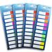 WAYTEX 800 zelfklevende papieren bladwijzers, herpositioneerbaar, 10 neonkleuren, 4 verpakkingen van 10 mini-blokken met elk 20 tweekleurige vellen, 45 x 12 mm
