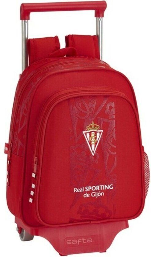 Schoolrugzak met Wielen 705 Real Sporting de Gijón Rood