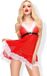 EIS Triple A Import GmbH Feestelijke kerstjurk, 2 stuks, rood; wit, polyester, kant