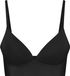 Bye Bra Bye Push-up Bralette, Naadloze, draadloze bh-top met verstelbare bandjes, Diepe decolleté met lichte ondersteuning voor dagelijks gebruik, Zwart