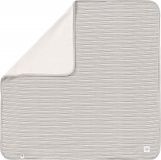 LÄSSIG Lassig Interlock GOTS Striped Grey 80 x 80 cm Wiegdeken