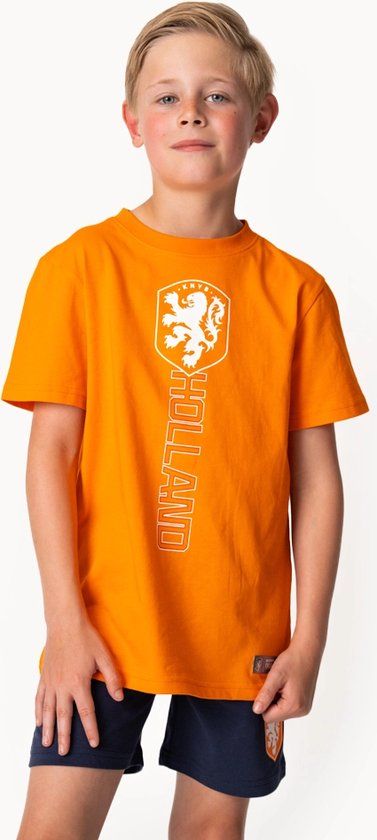 KNVB Nederlands Elftal pyjama voor kinderen - maat 164 / 14 jaar - EK 2024 - Oranje KNVB pyjama