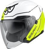Berik OF669 Vidos Jet Helm - Wit/geel/zwart - XS