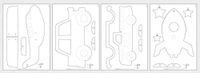 Rayher 62914505 figuurzaagsjablonen voertuigen, met multiplexplaten, motief voor figuurzaagwerk, 300 x 200 x 4 mm, naturel