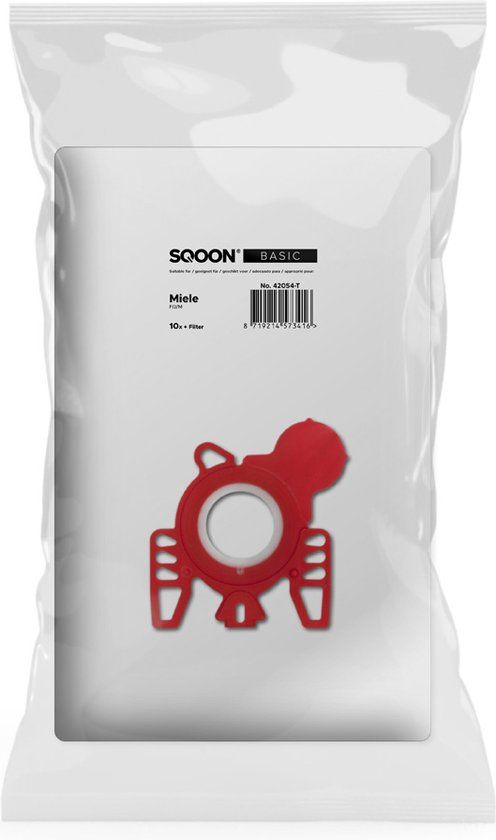 SQOON Miele type F/J/M microvezel stofzuigerzakken - 10 zakken + filter