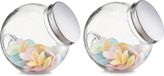 Zeller Set van 2x stuks glazen voorraadpotten/snoeppotten rond met deksel 2900 ml - 19 x 13,5 x 19 cm