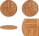 vidaXL Tafelblad Rond Massief Teakhout 80 cm