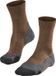 FALKE TK2 Melange Wandelsokken anti blaren, medium padding merinowol sportsokken heren bruin - Maat 46-48